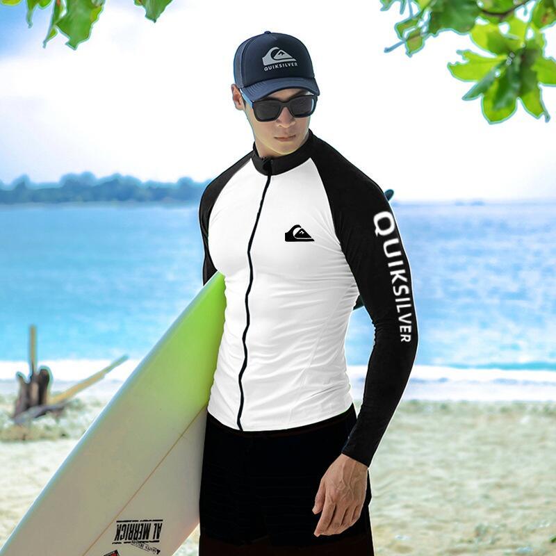 Product Introduction of Diving Men's Sunscreen Long-Sleeved Shirt Quick-Drying Swimsuit Drifting Surfing Snorkeg Suit 4