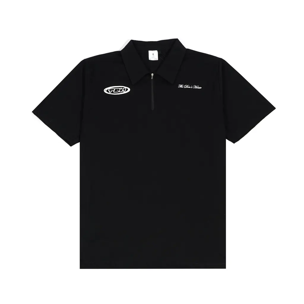 The Don's House BON - Kaos Rugby Lengan Pendek Motif Sablon / Garis Bahan Cotton 24s Pria Wani Polo Polo Combed Santai Kain Katun