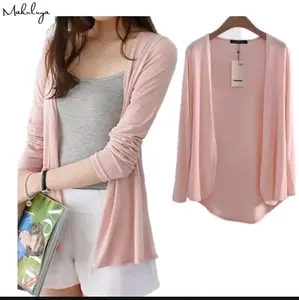 Mahuluya Bella Outer Model Korea Terbaru scuba Cantik Nyaman Melar Elastis Jaket Wanita Lengan Panjang Hitam Pink Putih Hijau