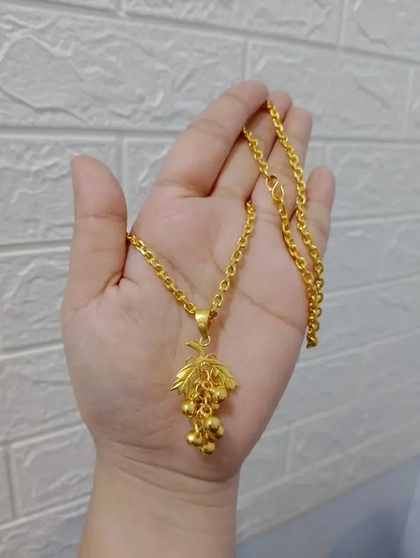 Kalung Anggur Daun Super Cantik Aksesoris Elegan 1