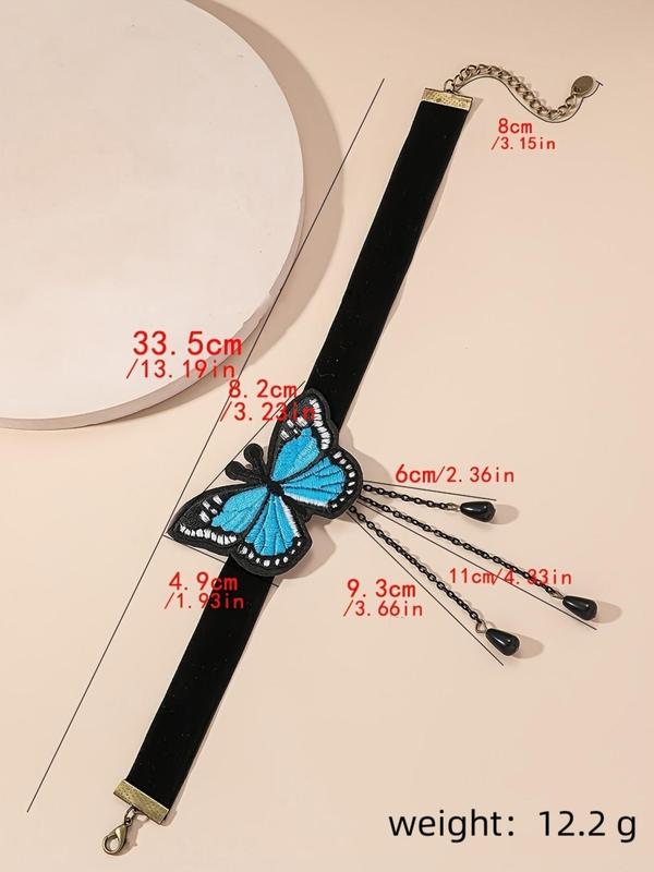 Butterfly Design Choker Necklace for Women, Fashion Jewelry for Party, Daily Clothing Decor, Trendy All-match & Exquisite Jewelry for Birthday Gift 1