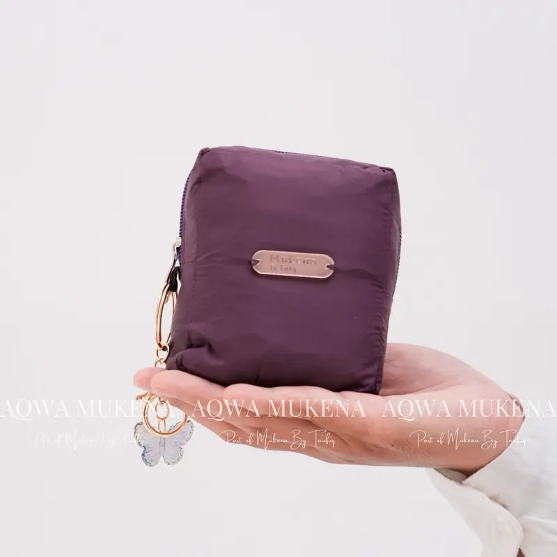 Mukena Calista Series By Mukena by Taufiq | Mukena Travel Mini Parasut Premium Polos | Mukena Travel Pouch Model 2in1 Resleting Dagu Nyaman Sajadah Atasan Lembut 6