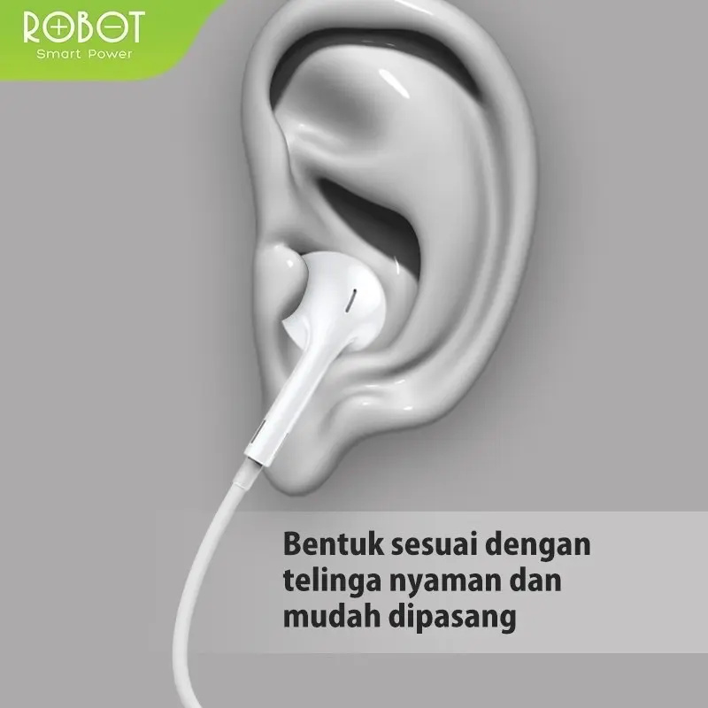 Robot Headset RE10 Wired Earphone High Sound Quality Garansi Original Resmi 7