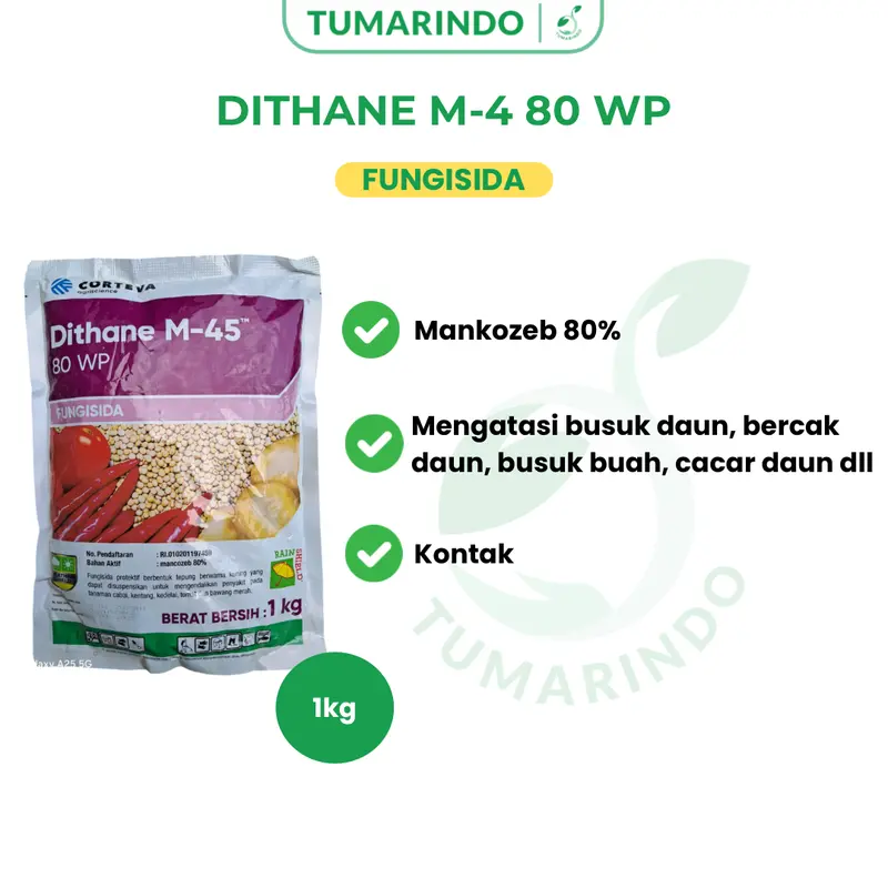 Dithane M-4 80 Wp 1 Kg Fungisida Mankozeb Mengatasi Busuk Buah Jamur 0