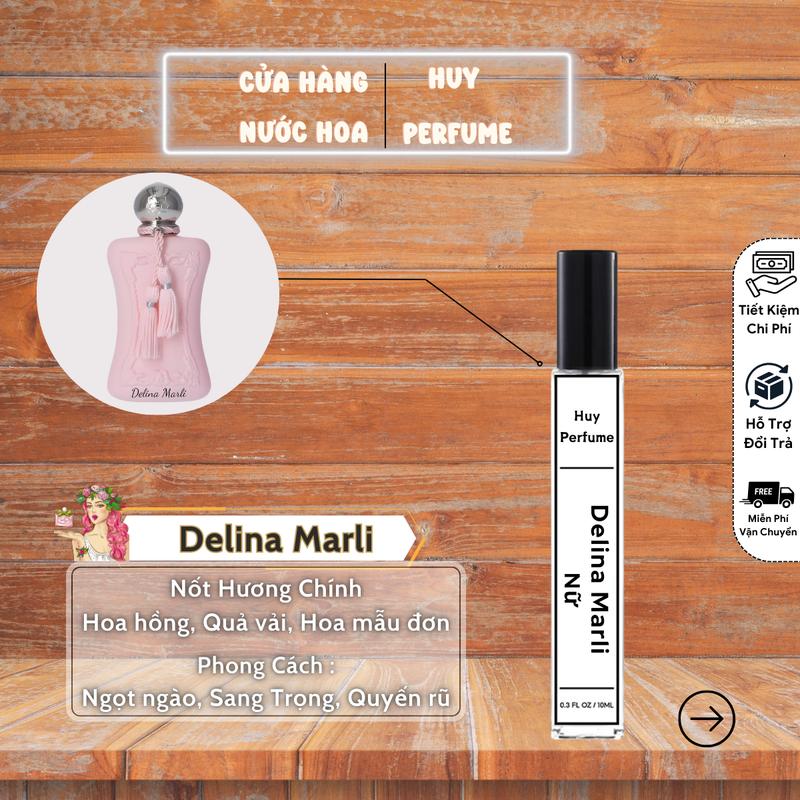 Nước hoa Delinaa Marli ngọt ngào sang trọng cho nữ Quyến rũ Xịt Thơm Perfume Cosmetic Women