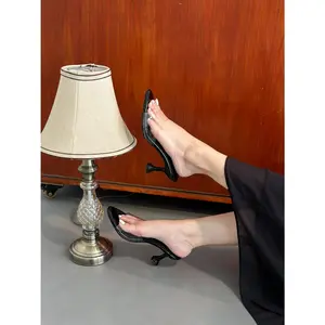 IVOREE - Brie Heels - Heels Kaca Transparan - Glass Heels - Heels Wanita - Heels 7cm Shoes