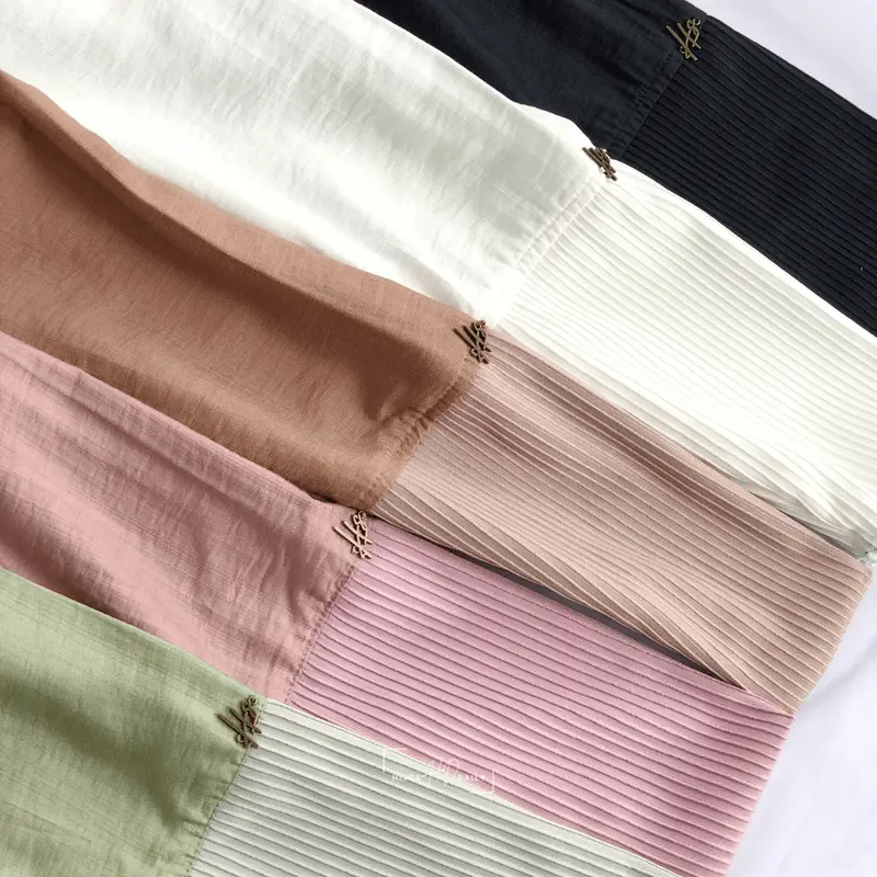 HAMEEDA DRESS PLEATS PREMIUM Cantik Mewah Muslim Panjang Wudhu Linen Pink Mocca Gamis Basic Simple Wanita 8