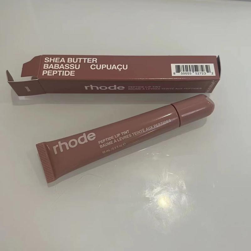 Rhode skin hormone lip tint treatment/HALEY'S Gloss Lipgloss Highest version, exclusive Long-Lasting Waterproof Blush Stick Fluffy Matte Lipstick Cosmetic Mirror Water rhode  peptide 5