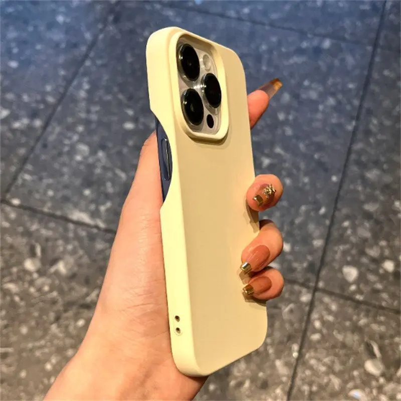 Ốp Lưng iPhone 16 / 15 Pro Max, Tương Thích Với iPhone 13 / 12 / 11 / 14 Plus, Ốp Lưng Nửa, Màu Trơn T4A78-32 5