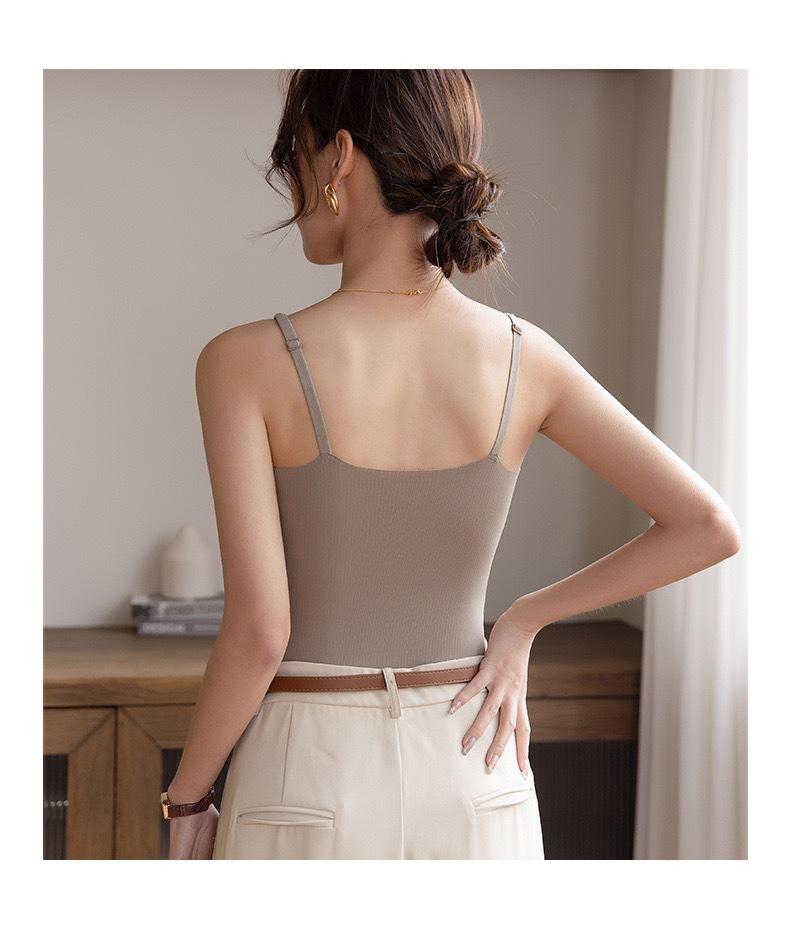 Product Introduction of Beautiful back one-piece cup seamless threaded beautiful back camisole vest for women with chest pads as inner wear and outer wear base top Womenswear Lingerie 12