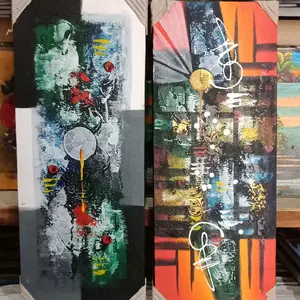 Lukisan kanvas Abstrak, Lukisan Bali, Lukisan Buatan Tangan, lukisan kanvas Cat minyak