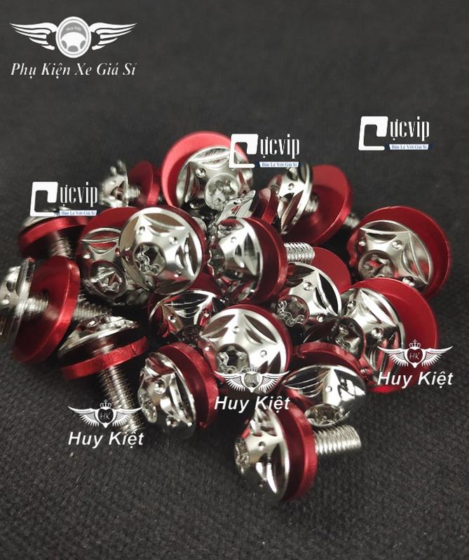 [Giá Siêu Rẻ] Full Bộ Ốc Dàn Áo Salaya SAO NHỌN Inox 304 Tặng Kèm Lông Đền Đỏ Gắn Vario, Wave, Dr, Fu, Sirius, Ex, Win, Winner X, Mio M3, Satria, Sonic, Vision, AB