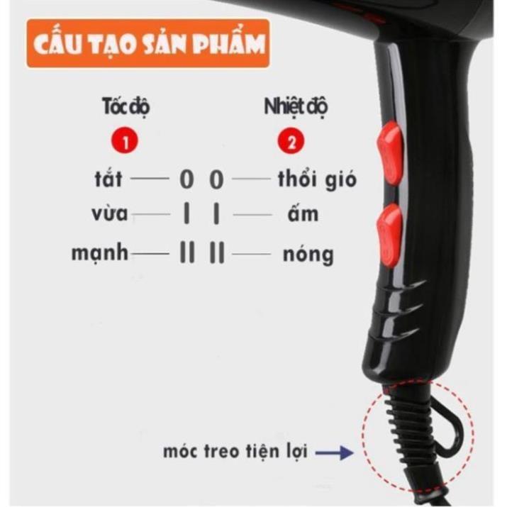 Máy Sấy Tóc 3500w 2 Chiều Nóng Lạnh Công Suất Dân Dụng 1 2