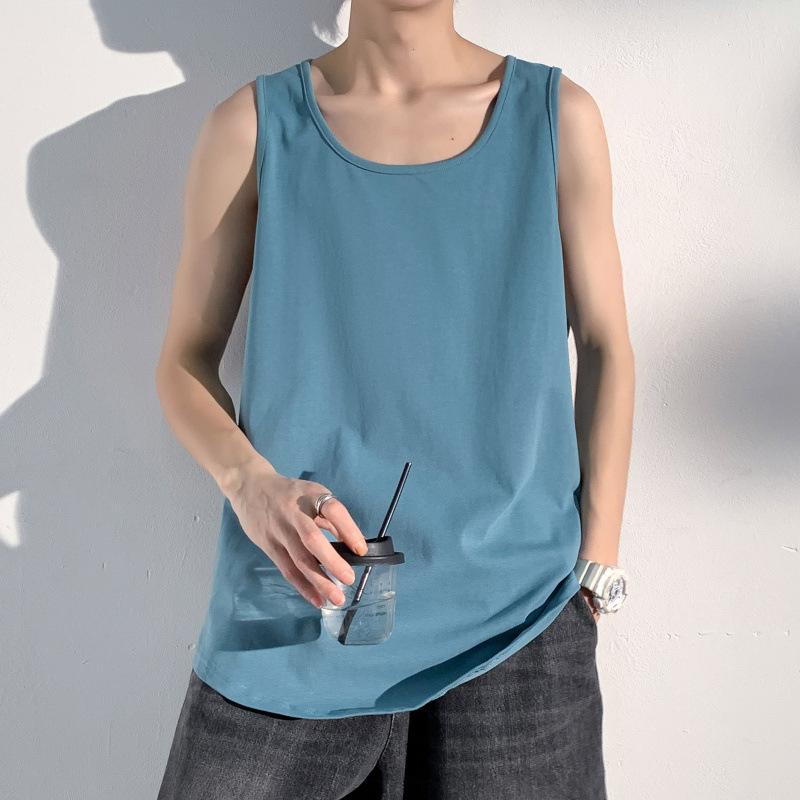 Áo Vest, Đồ Lót Cổ Thấp Cho Nam, Áo Thun Không Tay Mùa Hè, Thời Trang, Phong Cách Hồng Kông, Dáng Rộng Vừa Vặn, Áo Ghi Lê, Hàng Mới Về, 2024 2
