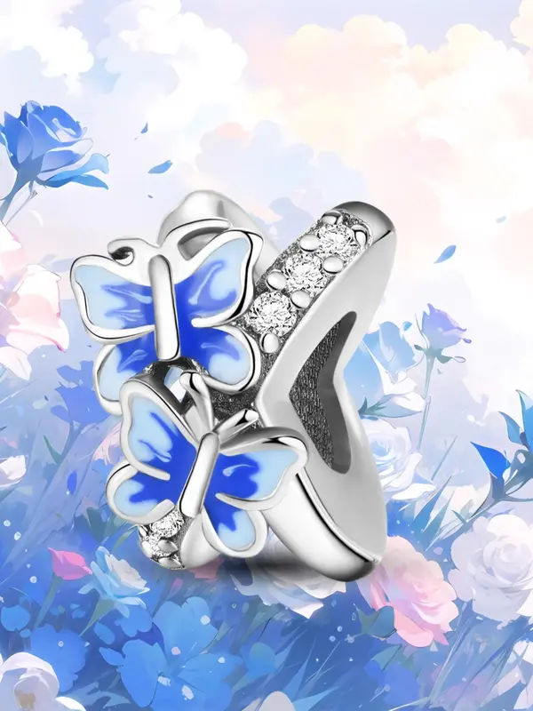 Butterfly & Flower Design Pendant, Colorful Beaded Pendant for Women & Girls, Fashion Accessories for Bracelet & Necklace Making 7