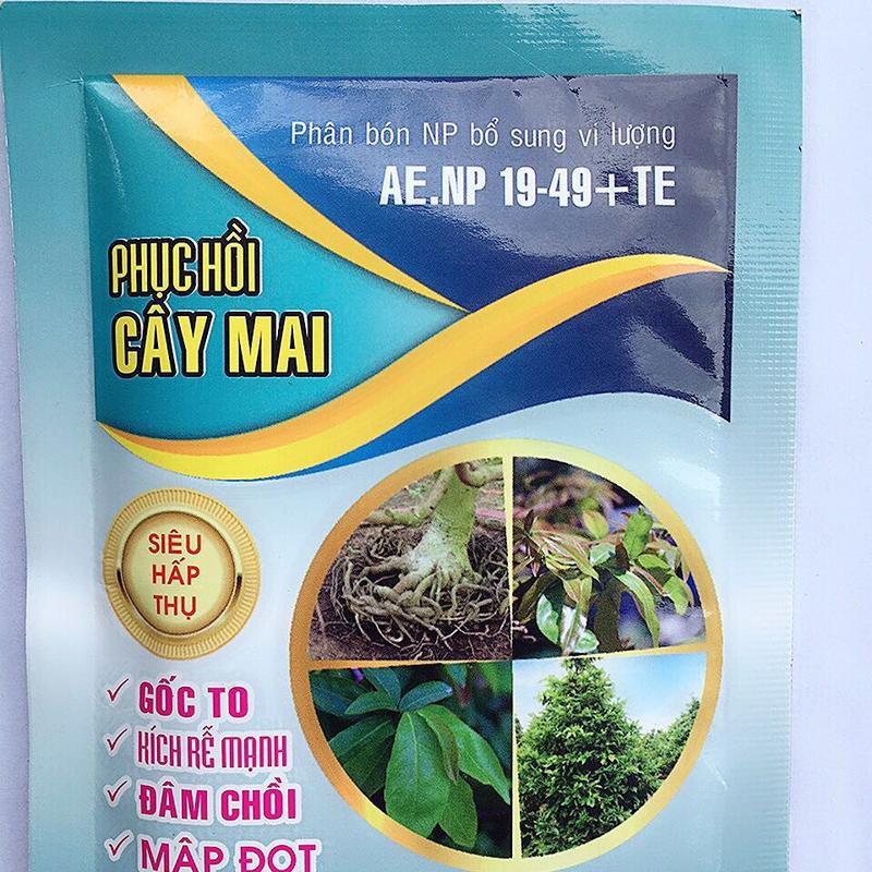 50 Gram Phân bón Phục Hồi Cây Mai Ra Rễ Cực Mạnh, Bung Đọt Mạnh, To Gốc, Xanh Cây, Dày Lá Tốt Xum Xuê