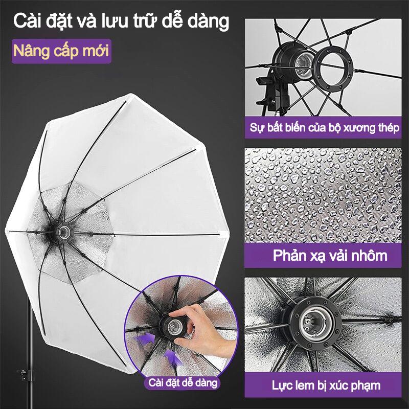 Product Introduction of Đèn dịu hình bát giác có giá đỡ có thể thu vào, đèn dịu ba màu xoay/nghiêng 360° Thích hợp cho studio chụp ảnh, phát sóng trực tiếp, chụp sản phẩm soft  light 6