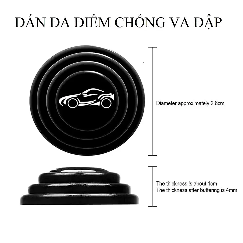 2 NÚT GIẢM CHẤN CHỐNG VA ĐẬP CỬA XE Ô TÔ.