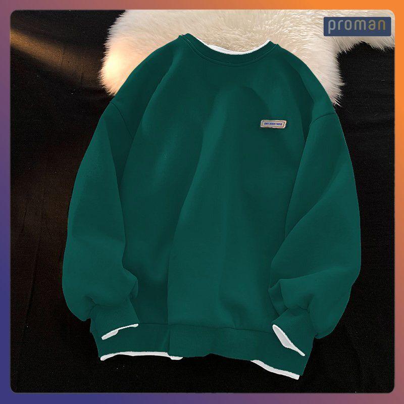 ÁO SWEATER NAM NỮ NỈ COTTON CAO CẤP ÁO SWEATER FORM RỘNG DÀY DẶN NỈ BÔNG AD02 PROMAN Menswear Dài Tay