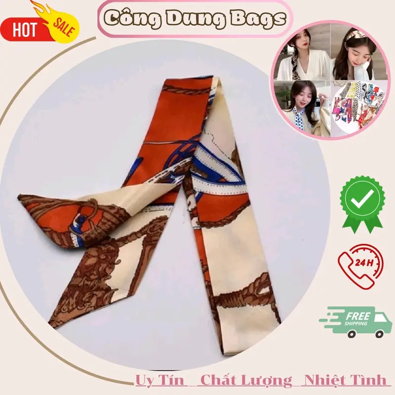 Khăn lụa quấn túi xách thắt tuban cực xinh cho nàng 3