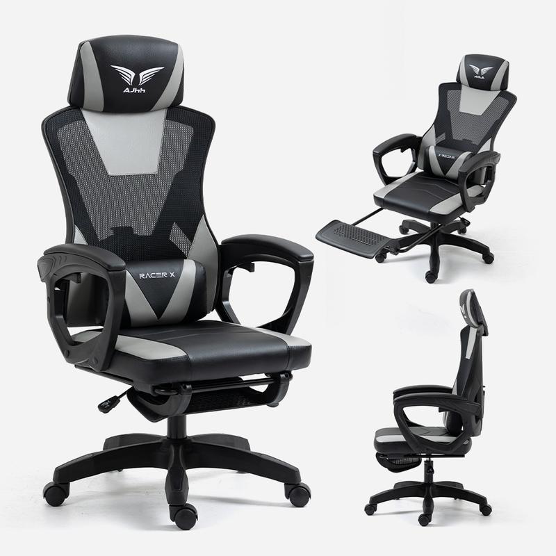 Super Gaming ghế tựa lưng Ghế gaming công thái học bọc nệm mềm Thích hợp làm việc chơi game, Lưng ghế có thể ngả 145°, Bảo Vệ Cột Sống 09