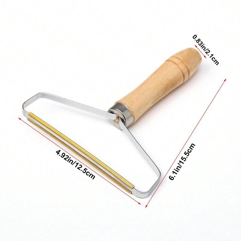 Portable Wooden Handle Lint Remover, 1 Count Handheld Manual Lint Remover, Portable Pet Hair Remover, Lint Brush for Clothes, Carpets, Furniture, Carpet, Bedding, Household Cleaning Supplies 1