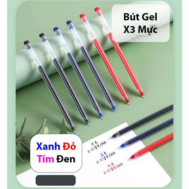 Product Introduction of Bút gel nước nhiều loại khô nhanh ngòi bút 0.5mm có thể thay ngòi màu xanh đen đỏ viết trơn mực ra đều Kim Đông - Đồ Dùng Học Tập Dành Cho Học Sinh Luyện Chữ Đẹp - Chép Kinh - Bút Không Ngòi Pen 29