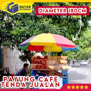 [HOKY] Payung Besar  Tenda DIAMETER 200 CM Besar Jumbo Buat Jual Jualan Cafe Bazar Taman Pantai Outdoor