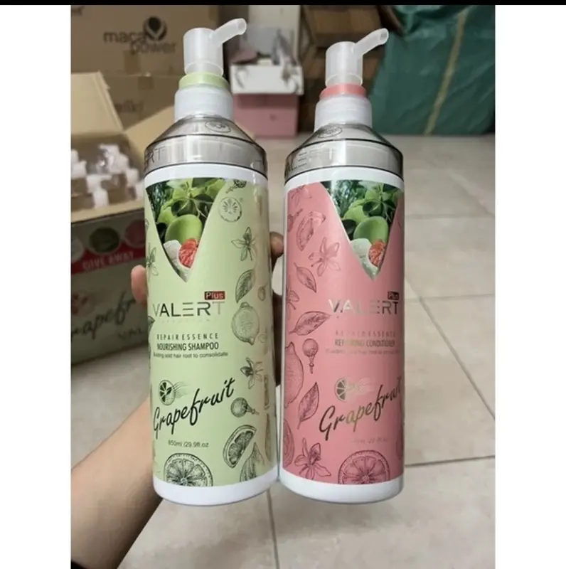 Cặp dầu gội xả Bưởi VALERT Grapefruit (850ml) giúp tóc bạn sẽ dày hơn, dài hơn và khỏe hơn Women Nữ 3