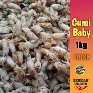 BABY CUMI ASIN KERING 80% 1kg 1-2cm 2-3cm 3-4cm ikan asin murah grosir