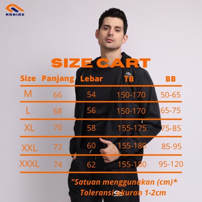MANIAK Jaket Olahraga Parasut Unisex Pria Wanita Sport (JAKET MI)