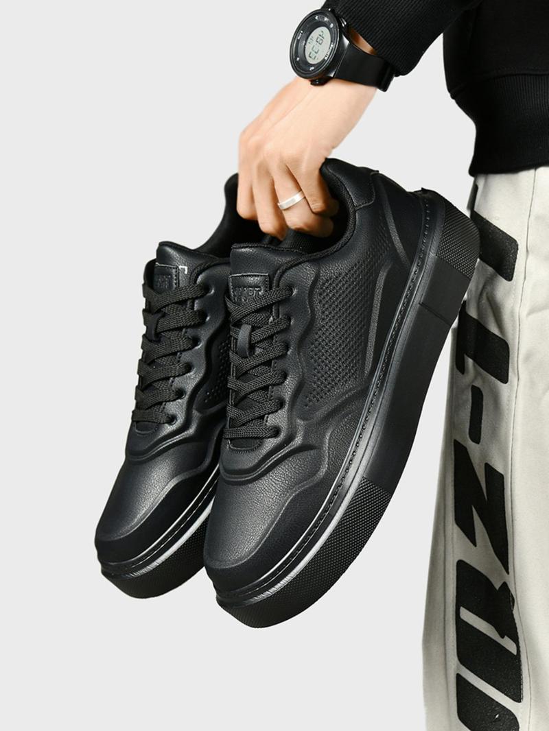 Product Introduction of Men's Fashionable Lace Up Low Top Sneakers, Casual Comfortable Breathable Skate Shoes, Male All-match Round Toe Sports Shoes for Daily Wear 5