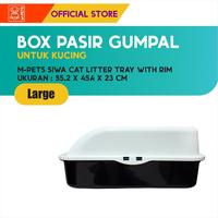 Gambar M-Pets Siwa Cat Litter Tray with Rim / Tempat Pasir Gumpal Kucing dari M-Pets Volk Pets Indonesia Kota Tangerang 3 Tokopedia