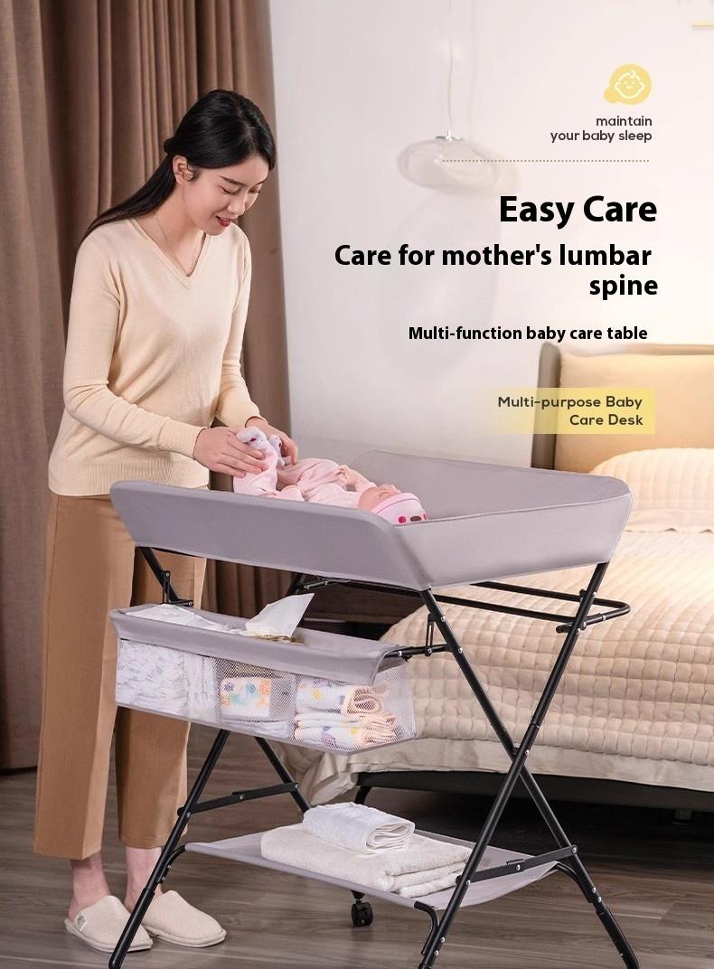 Product Introduction of 【SG Happy Baby】 [diaper changing table]Baby Diapers Changing Table Foldable Newborn Multifunctional 0-3 Years Old Care Diaper Nursing Table LAPN 0