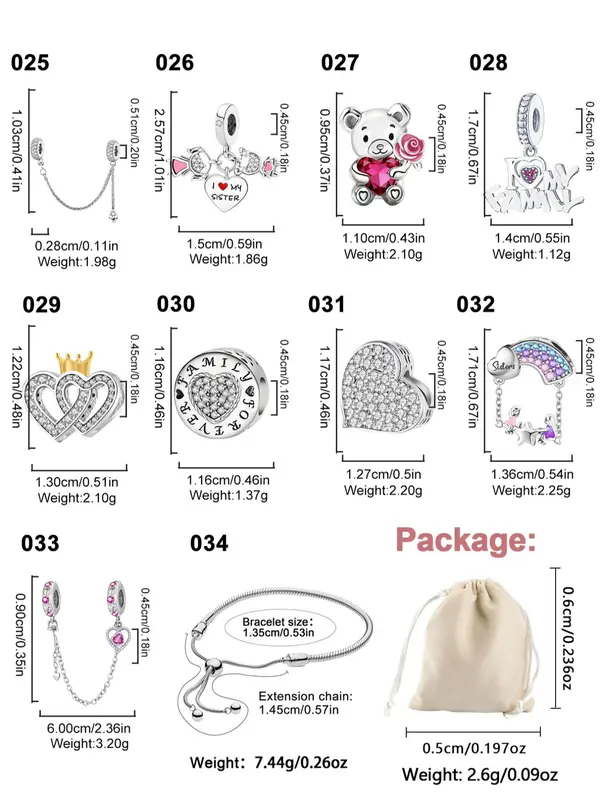 Heart & Star & Letter Design Beads/Charms, Fashionable Jewelry Making Kit for Bracelet & Necklace, DIY Jewelry Making Accessories for Women 3