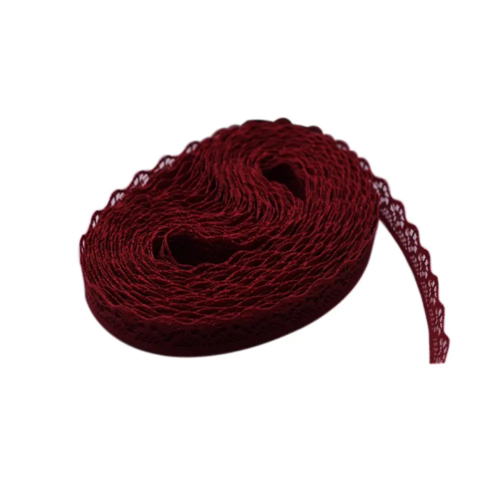 Csasvfx 10 Yards Lace Ribbon 15mm Wide Trim DIY Fabric Wedding Decorative Sewing Rope