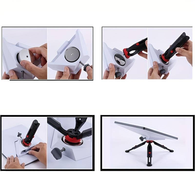 Mini Tripod Mount, Adjustable Height & Tilt Satellite Pole Mount Kit with Tripod Adapter, Compact Tripod Compatible with Starlink Mini Antenna 0