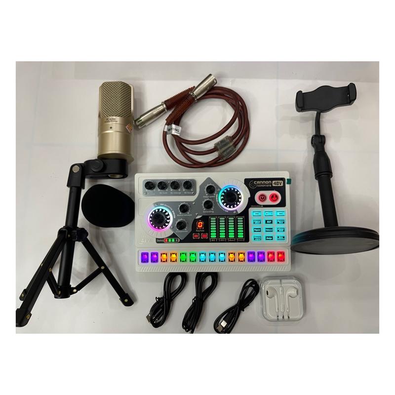 Mới nhất 2024 trọn bộ Mic thu âm Live stream soucad X5 và mic K200 Có dây bản nâng cấp 2024 âm thanh hay hơn giọng trầm ấm hơn