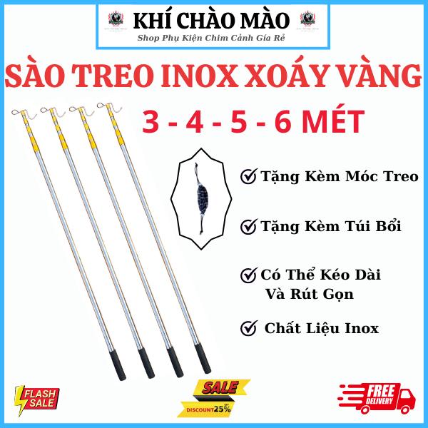 Sào treo inox xoáy vàng dành cho chim cảnh, Cây sào treo lồng - TikTok ...