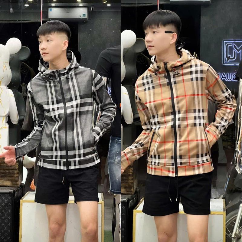 Áo khoác chống nắng nam nữ vải umi dệt hoạ tiết kẻ sọc caro to mikenco