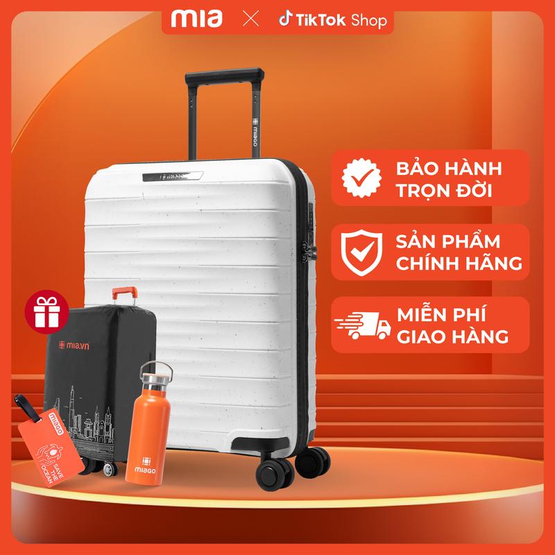 [TẶNG 3 QUÀ] Vali kéo du lịch MIAGO AQUARIUS size 20/24/28 inch - Chất Liệu Tái Chế Thân Thiện Môi trường,Vali kéo du lịch Chất liệu siêu bền bỉ, hạn chế bể vỡ, chịu mọi va đập, Khoá số TSA chuẩn HOA KỲ - Vali MIA MIỄN PHÍ BẢO HÀNH TRỌN ĐỜI.
