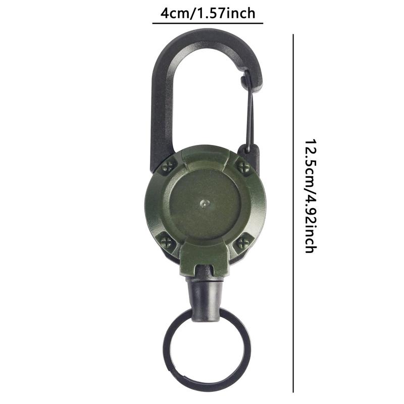 Product Introduction of Retractable Carabiner Keychain, Outdoor Easy Pull Keychain Tool, Stretchable Wire Rope Keychain, Outdoor Climbing Accessories 1