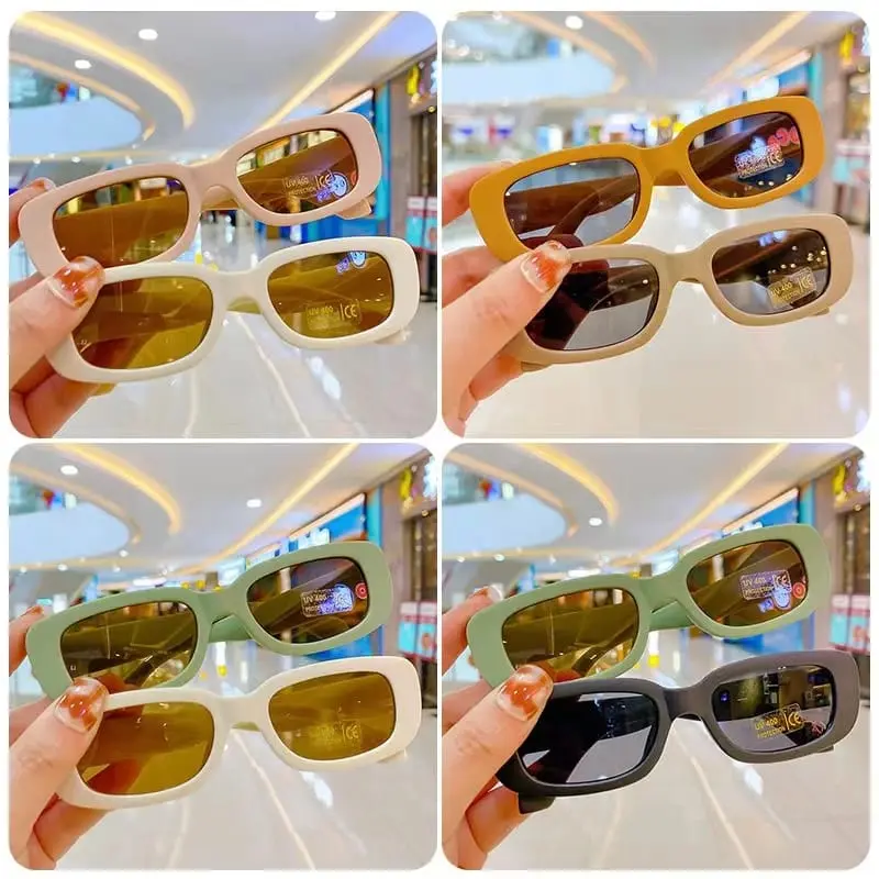 Kacamata Hitam Anak Fashion UV400 Bentuk Persegi Cewek Cowok 1