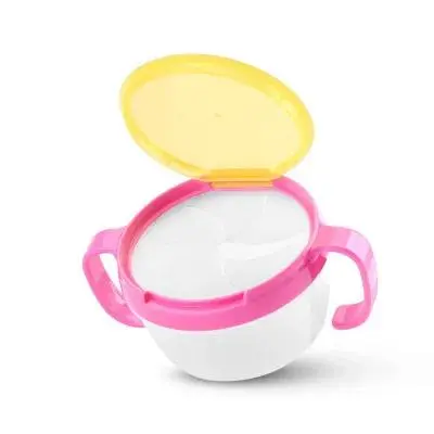 1Pc Baby Plastic Snack Bowl High Suction Double Handle Snack Cup Spill-Proof Snacks Storage Box Kids Feeding Bowl