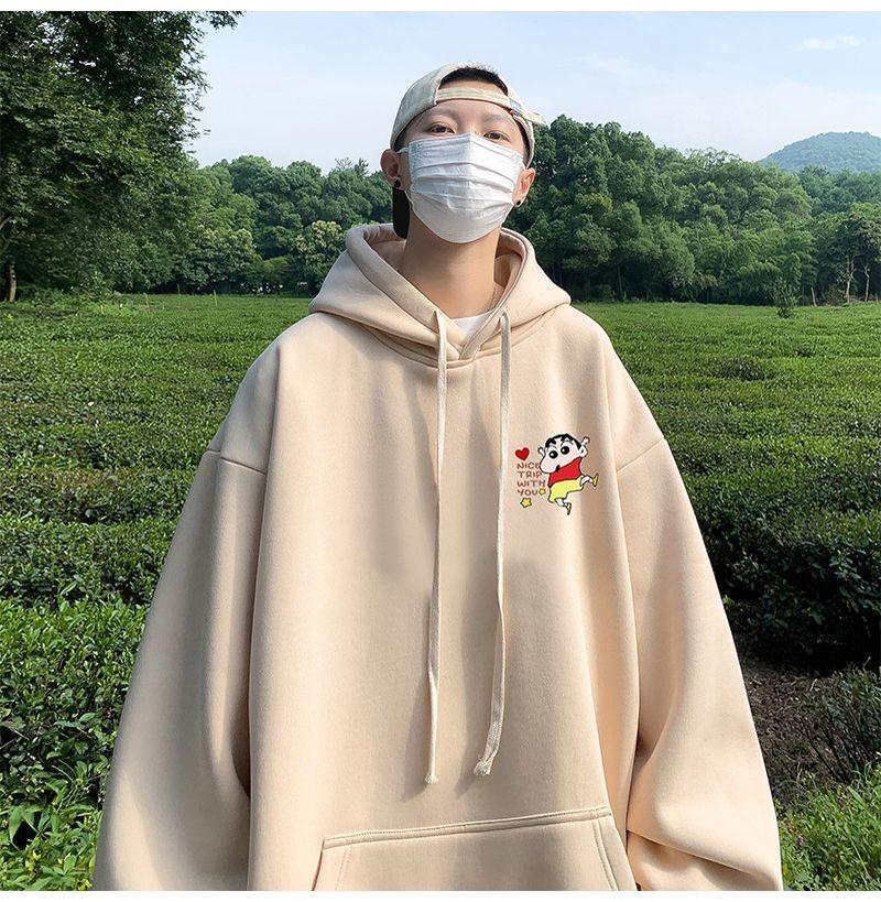 Product Introduction of Áo Nỉ Có Mũ Trùm Đầu, Phong Cách Hip-Hop Mỹ, Shin-chan Bút Chì Màu, Dành Cho Nam Và Nữ, Thích Hợp Cho Học Sinh, Thời Trang Thu Đông, Dáng Rộng Vừa Vặn, Áo Khoác Ins, Thích Hợp Cho Các Cặp Đôi 18