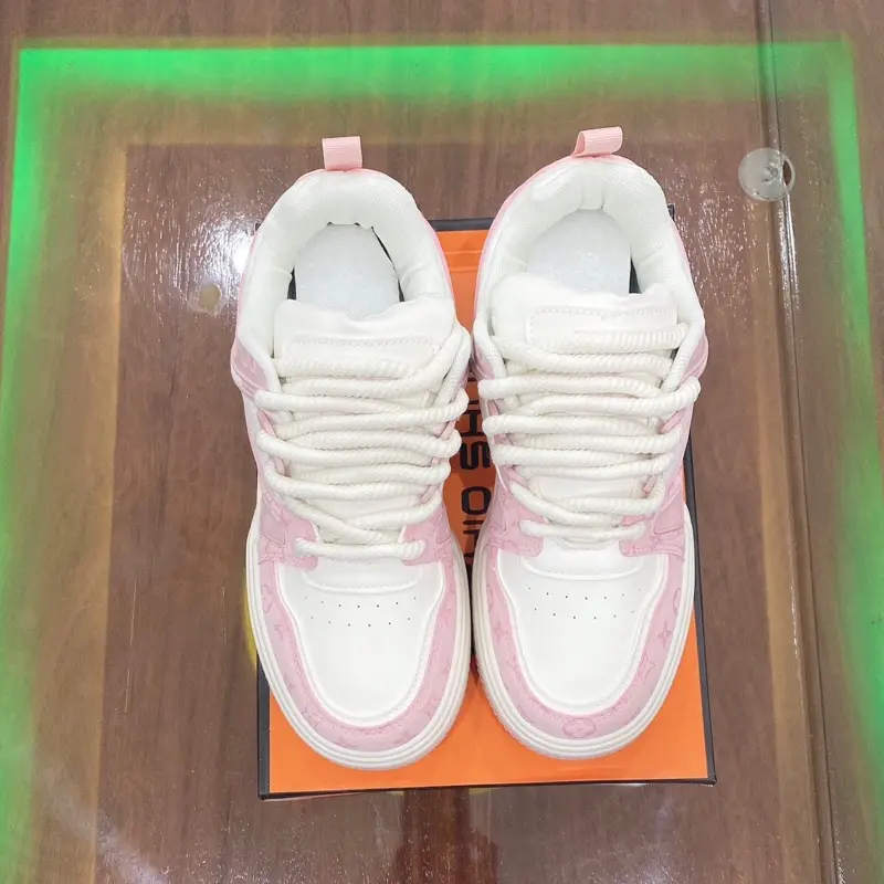 Giày thể thao nữ màu hồng bi siêu xinh,sneaker luôn vui tươi full box size 36-40 5