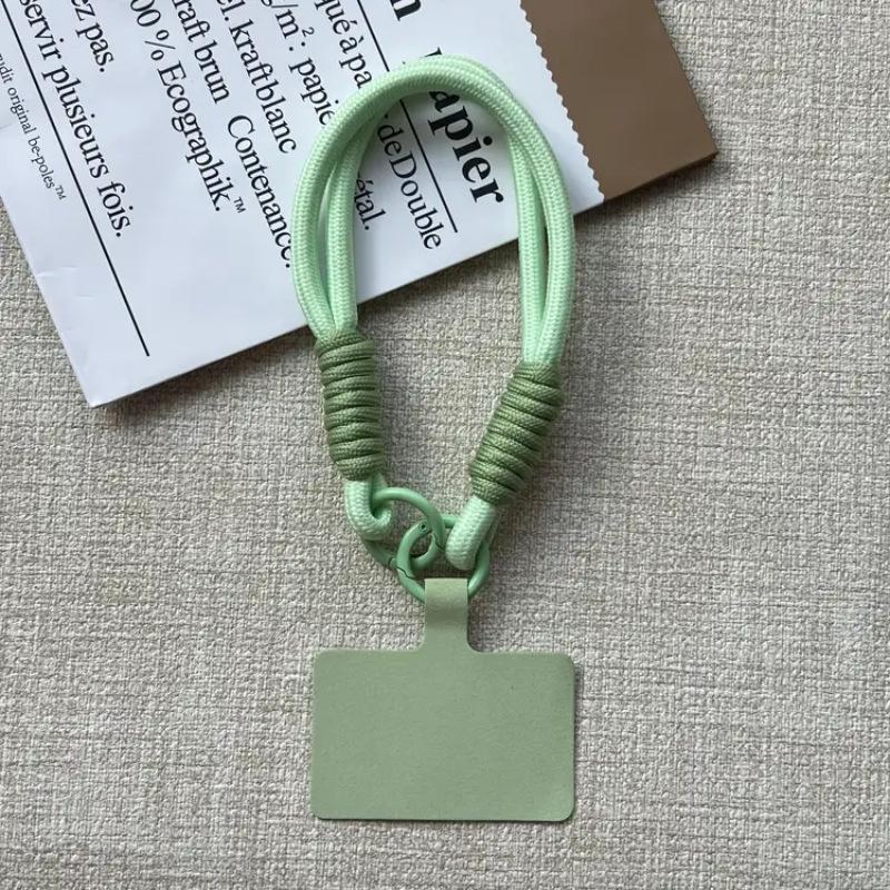 Dopamine short mobile phone lashings Double head bold color mobile phone gasket anti-loss hand-woven wrist rope 4