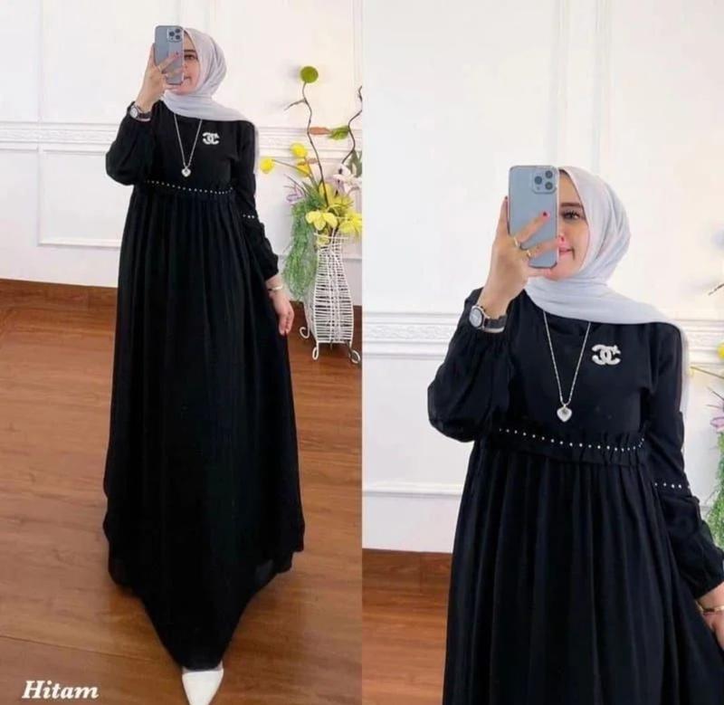 Gamis dress Kondangan Wanita Muslim Mariska Maxi dress terbaru murah dan fashionable Karet Remaja 2
