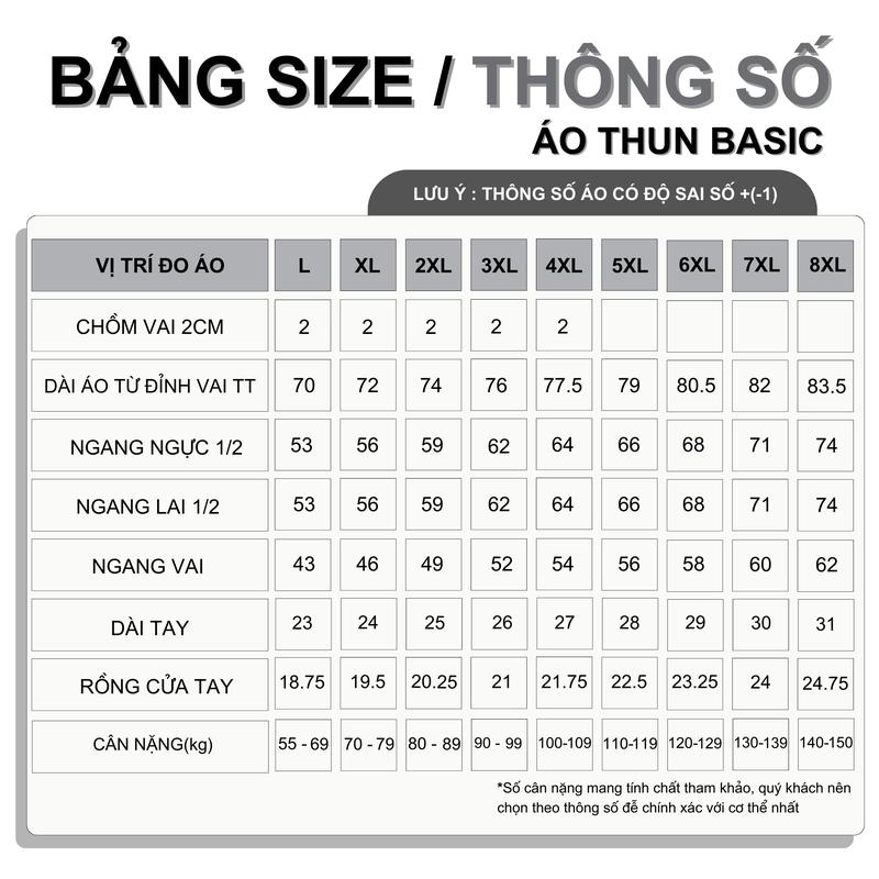 Áo thun cổ tim big size 100% Cotton interlock 250gsm GEMME MEN 55 - 150kg chuẩn form Unisex 9