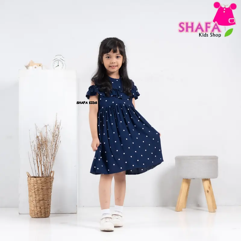 SHAFA KIDS / BAJU ANAK PEREMPUAN / DRESS ANAK PEREMPUAN USIA 1 5 TAHUN BAHAN RAYON VISCOSE / DASTER ANAK PEREMPUAN / GLASY DRESS Bunda Bayi 2